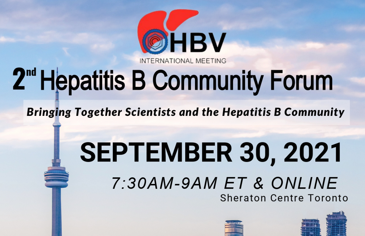 Program Finalized for the HBV Community Forum at the International HBV Meeting