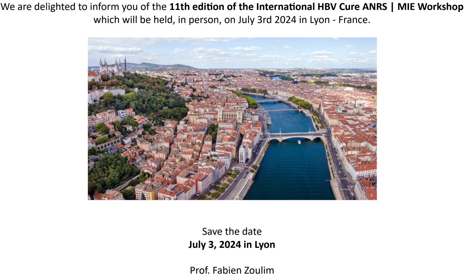11th International HBV Cure ANRS | MIE Workshop – Wednesday, July 3rd, 2024